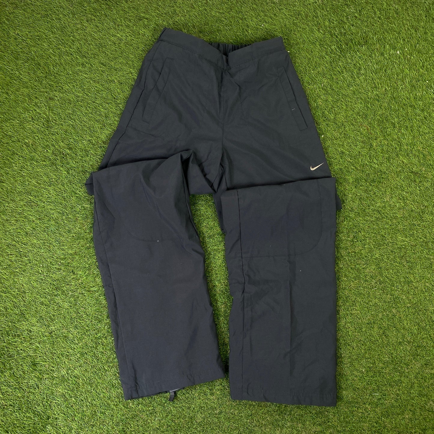 00s Nike Piping Windbreaker Jacket + Joggers Set Blue Small