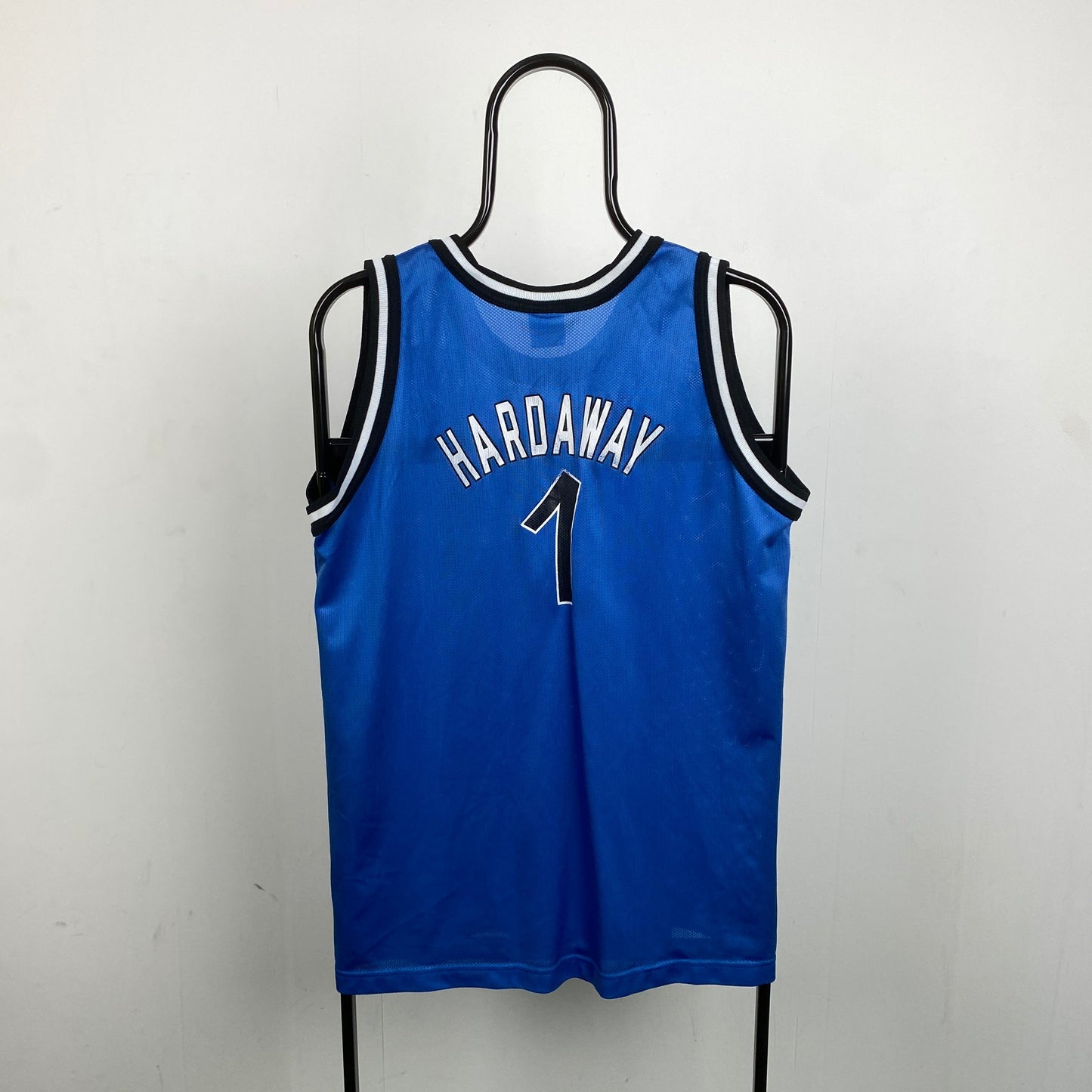 Retro Champion Orlando Magic Hardaway Basketball Vest T-Shirt Blue Small