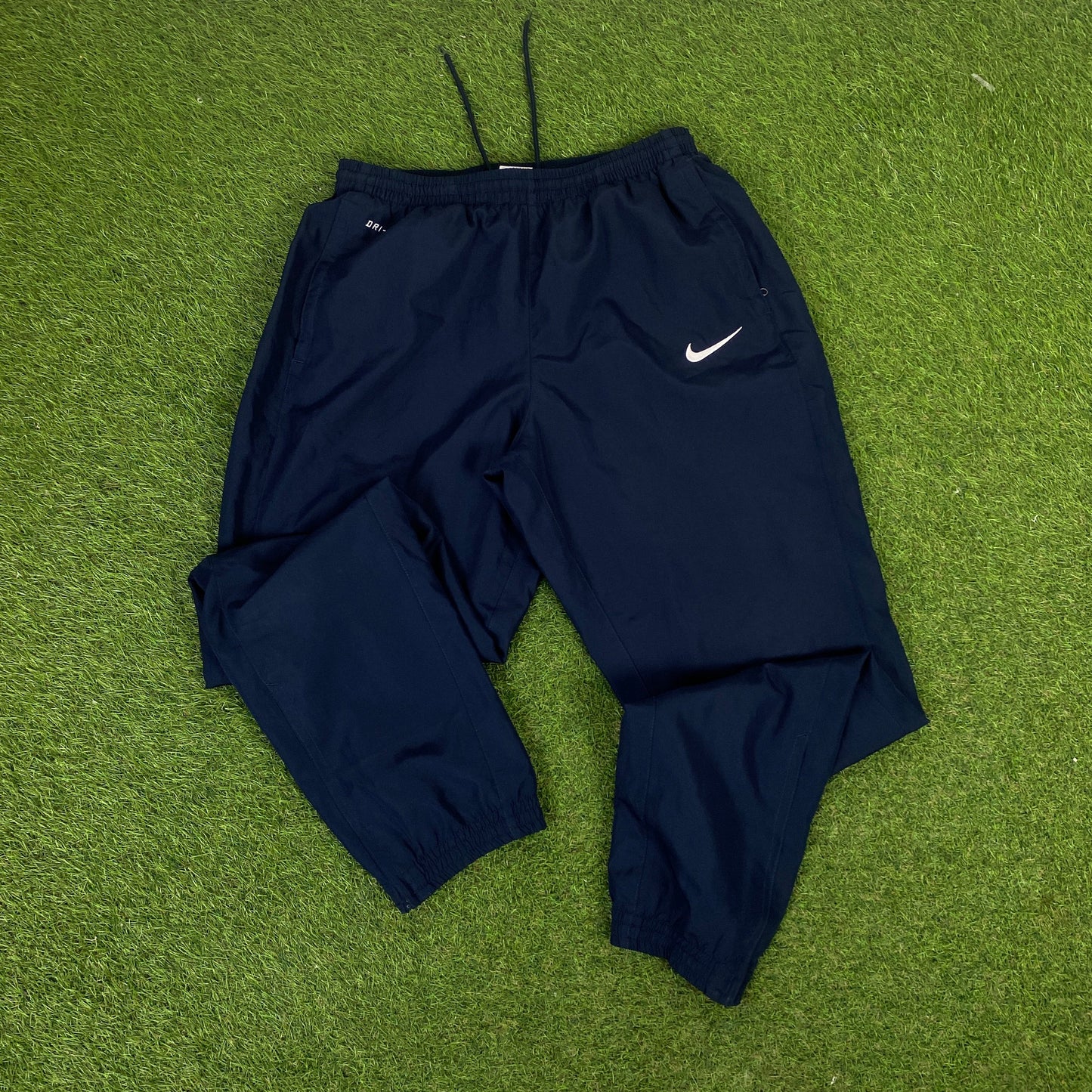 00s Nike Piping Tracksuit Jacket + Joggers Set Blue Large