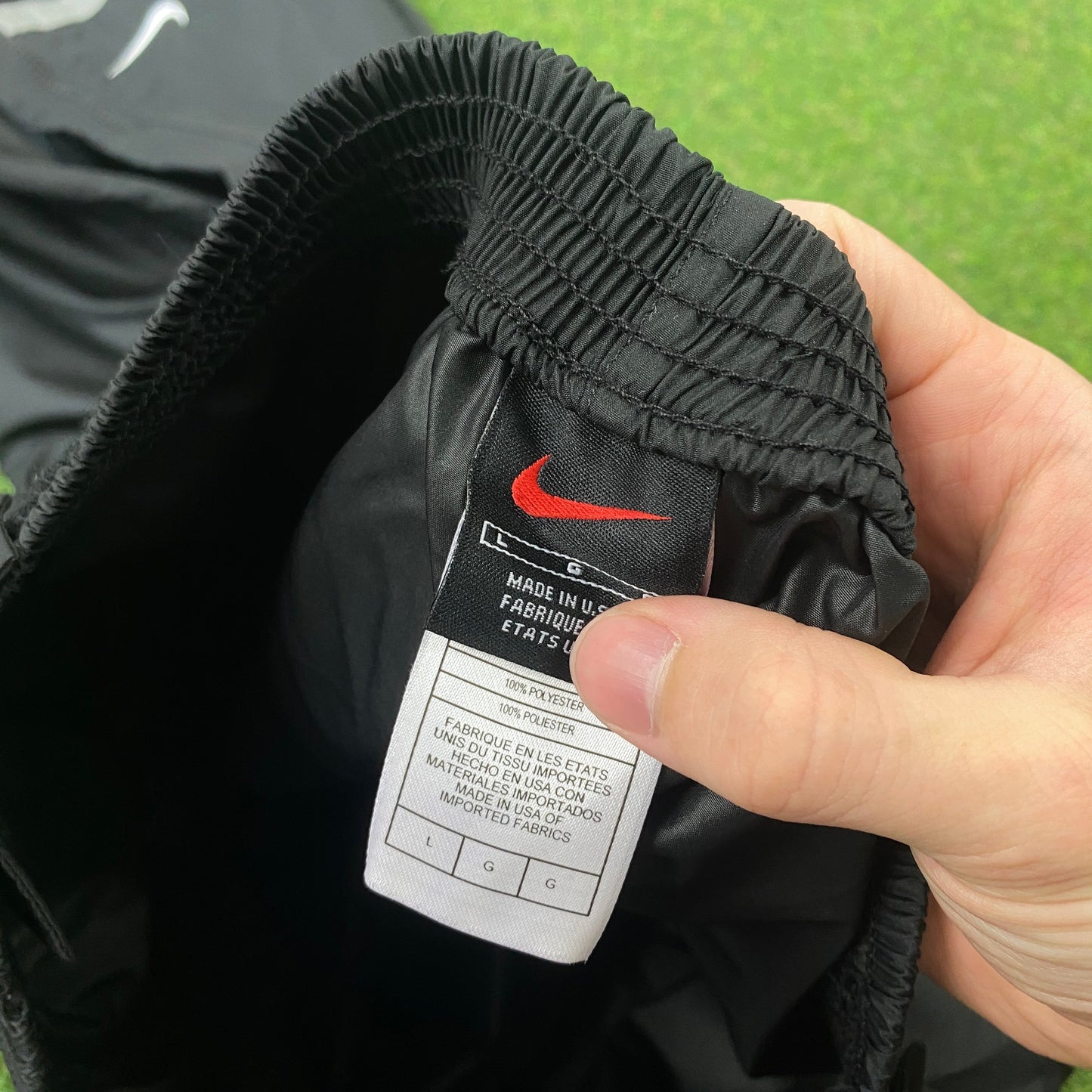 90s Nike Zip Off Joggers Black Large