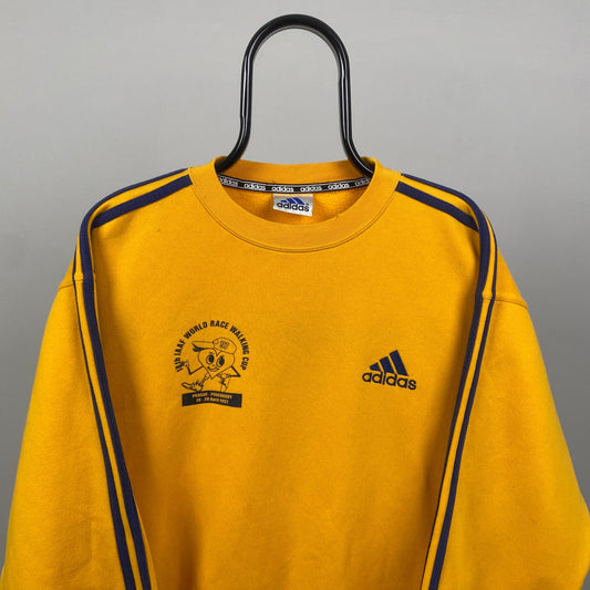 90s Adidas Sweatshirt Yellow XL