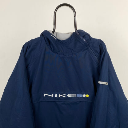 90s Nike Reversible Sidewinder Fleece Coat Jacket Blue Grey XL