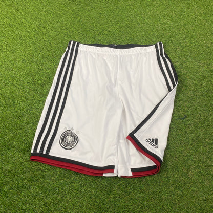 00s Adidas Germany Football Shorts White Small