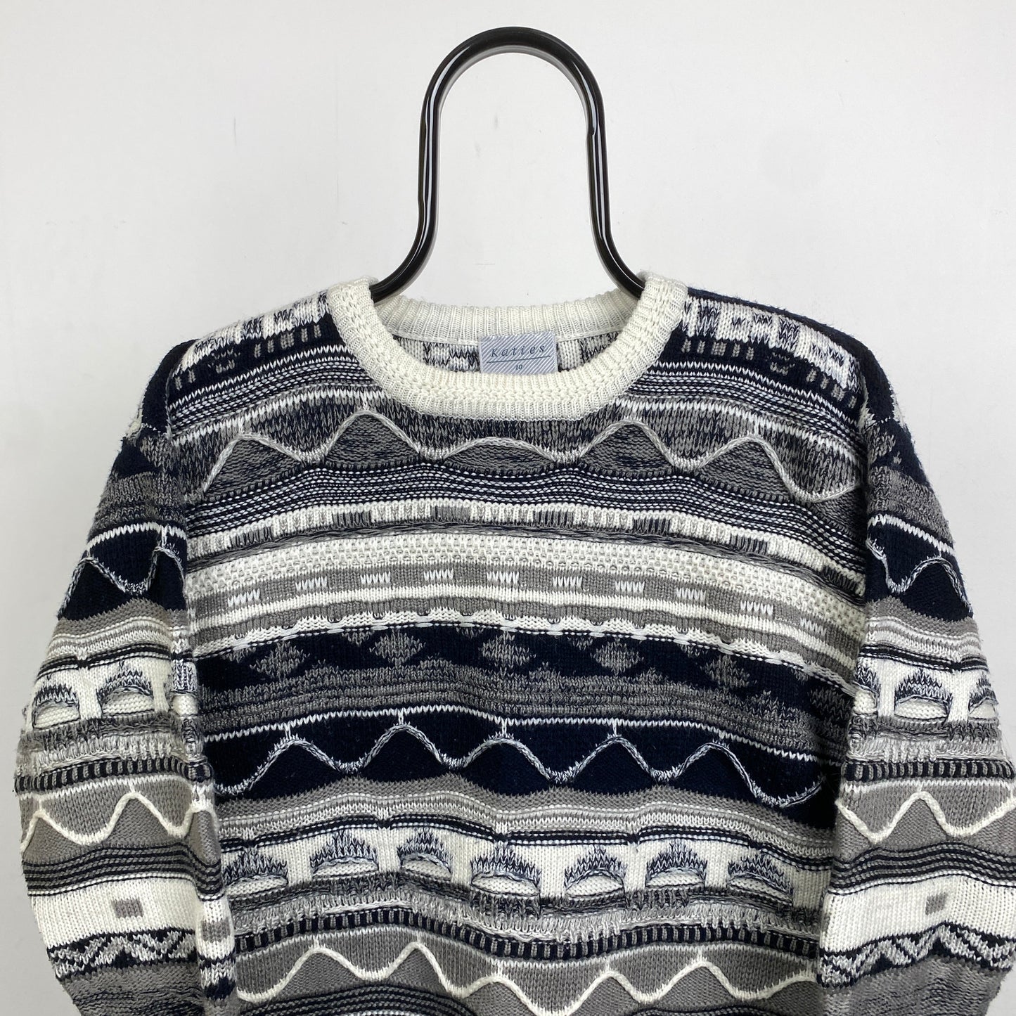 Retro Coogi Style Sweatshirt Black Large
