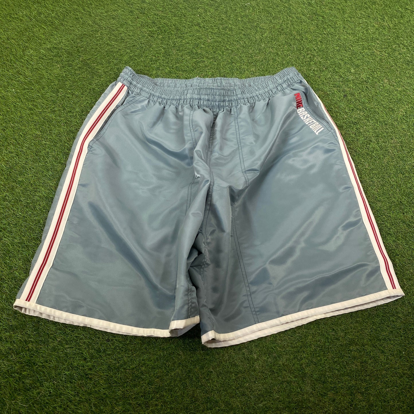 00s Nike Nylon Basketball Shorts Blue XXL