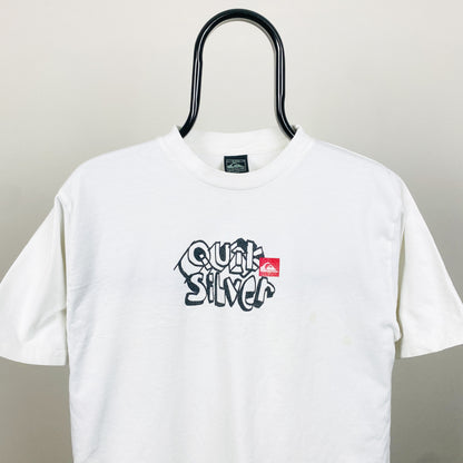Retro Quiksilver T-Shirt White Small