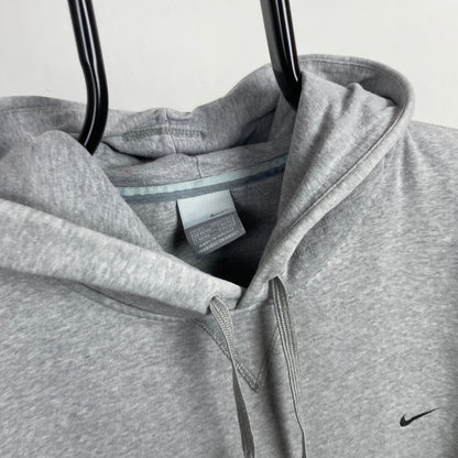 00s Nike Heavyweight Hoodie Grey Large