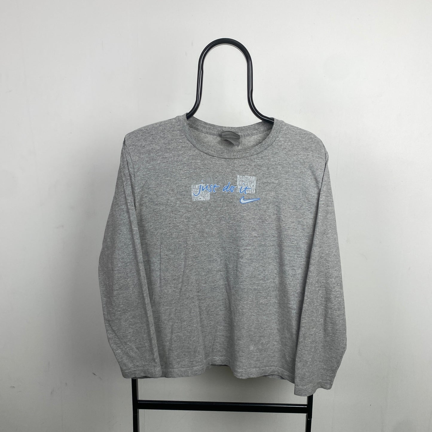 00s Nike Longsleeve T-Shirt Grey Womens Medium