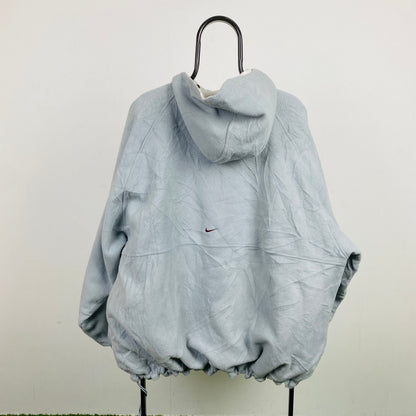 90s Nike Reversible Sidewinder Fleece Coat Jacket Blue White XL