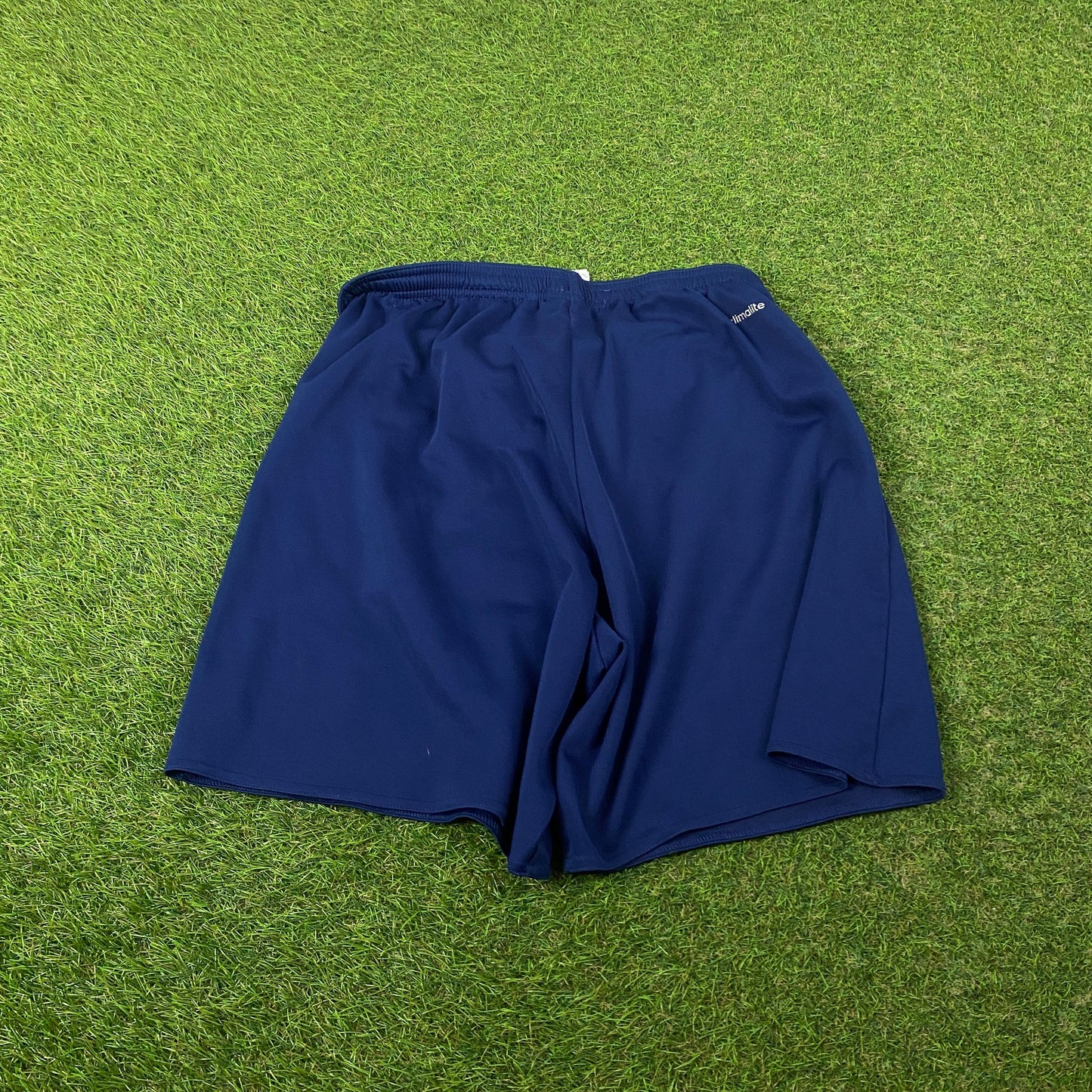 00s Adidas Football Shorts Blue Medium