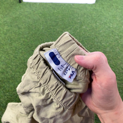 Retro Fila Cotton Cargo Shorts Brown Small