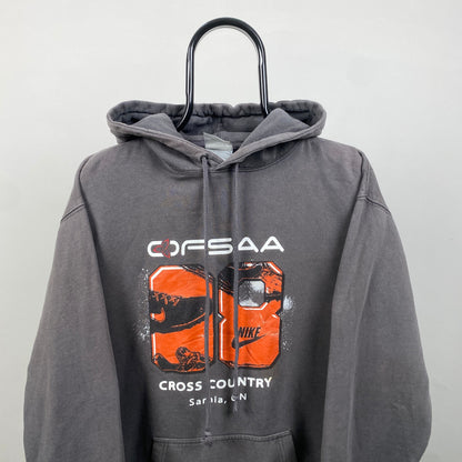 00s Nike Cross Country Running Hoodie Grey Medium