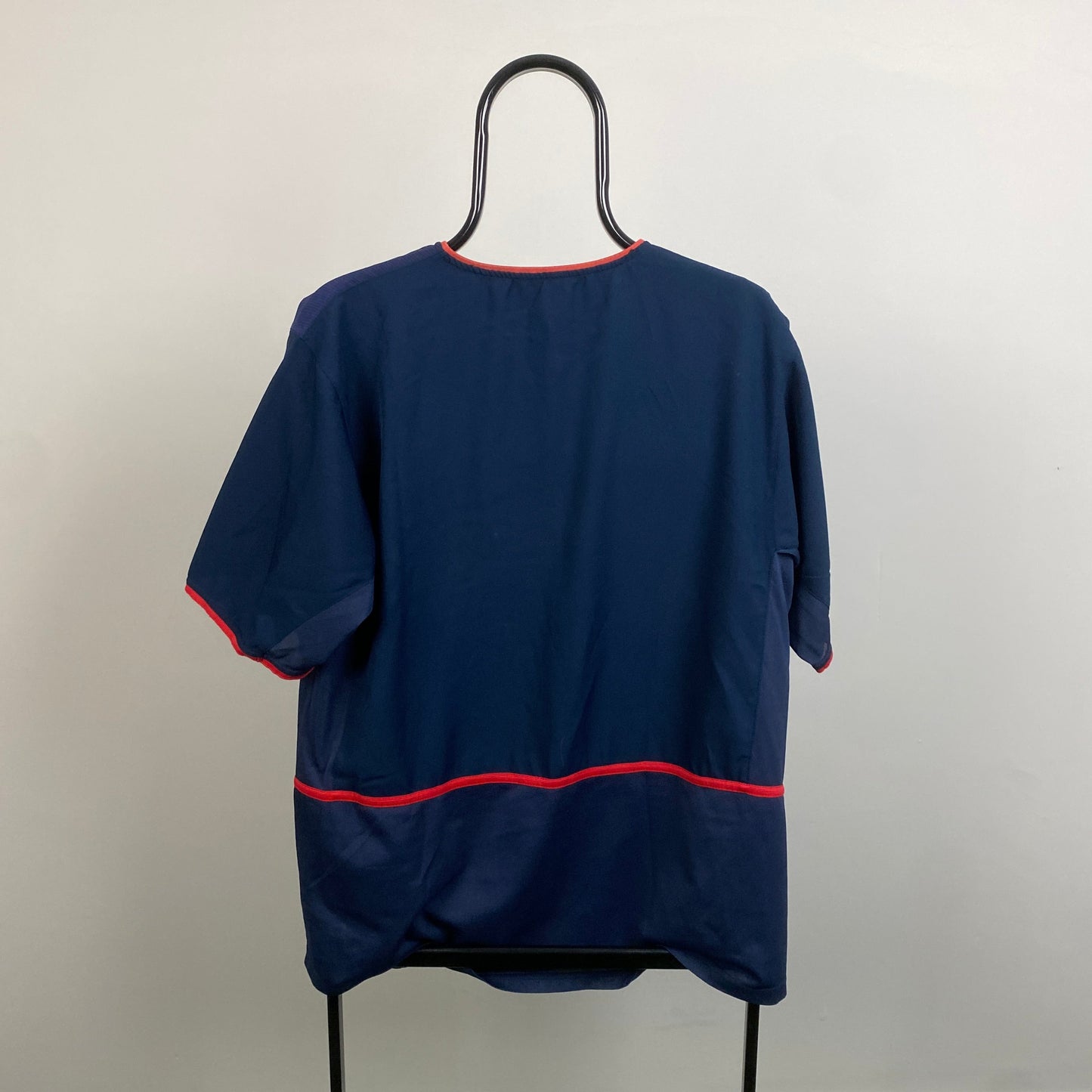 00s Nike Arsenal Football Shirt T-Shirt Blue Large
