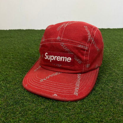Retro Supreme 6 Panel Hat Red