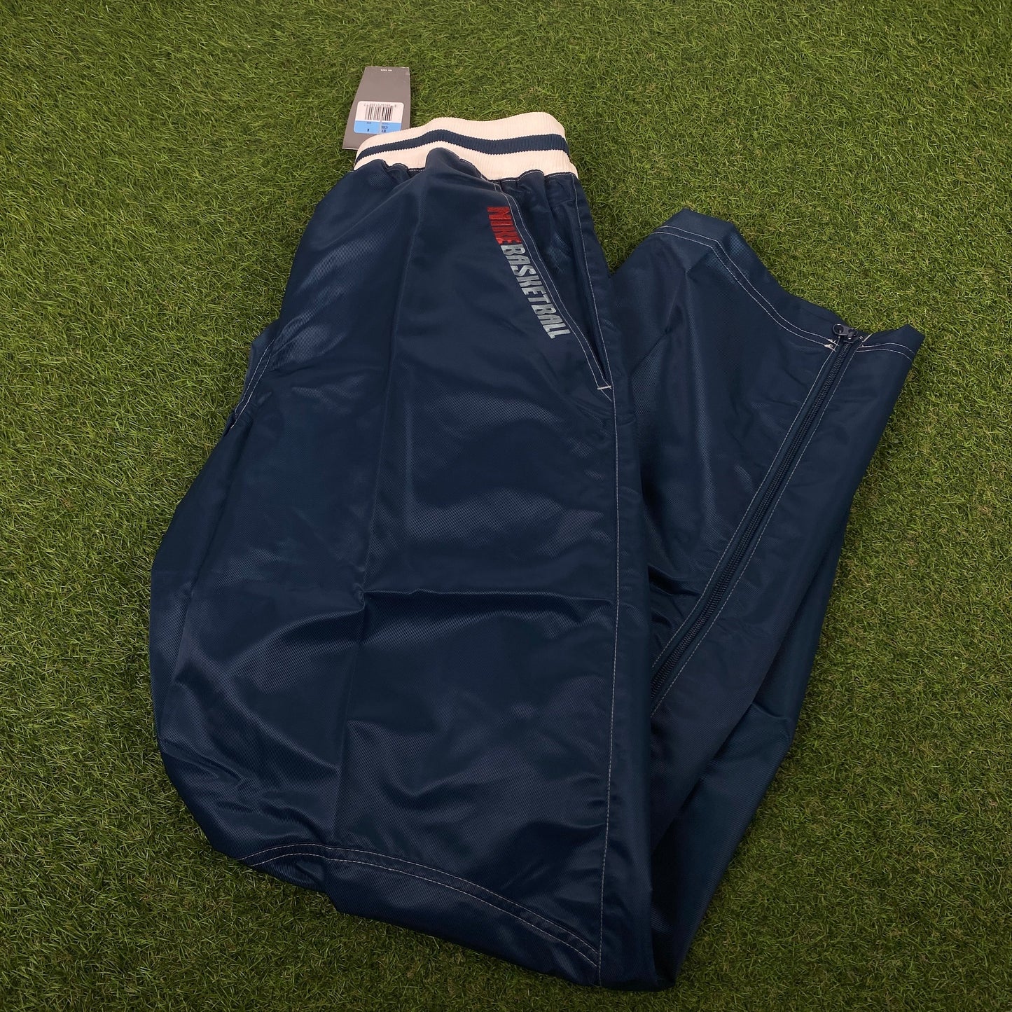 00s Nike Nylon Basketball Joggers Blue XL