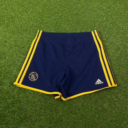 90s Adidas Ajax Football Shorts Blue Small