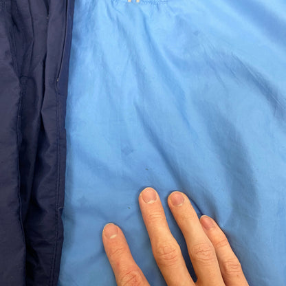00s Nike Piping Windbreaker Jacket + Joggers Set Blue Medium