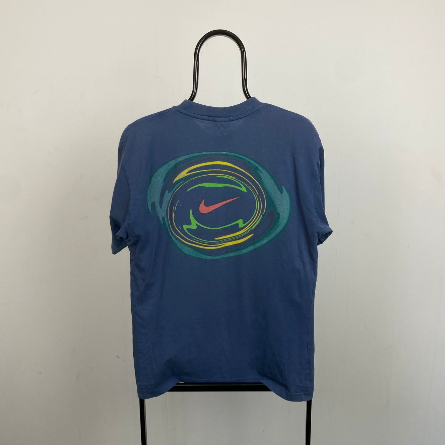 90s Nike Swirl T-Shirt Blue Small