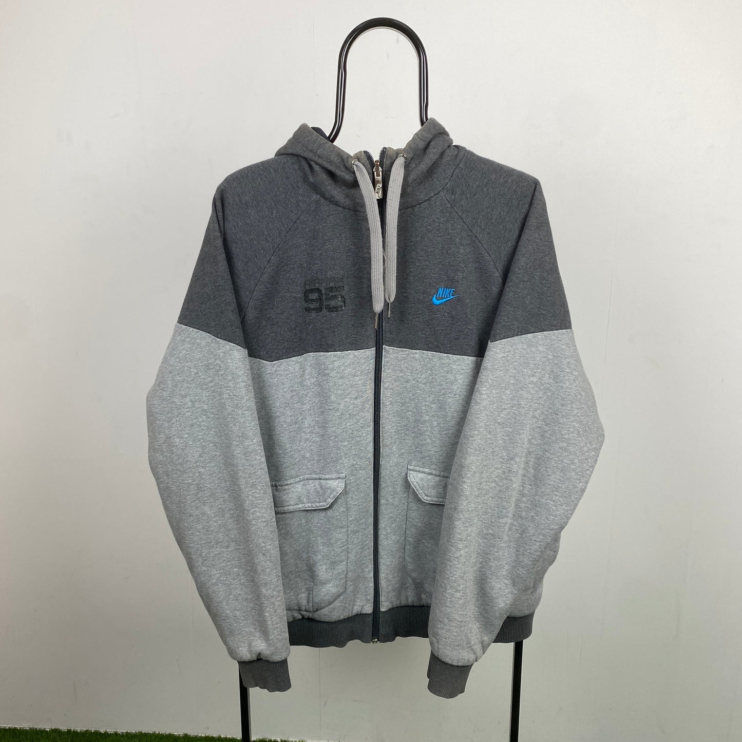 00s Nike Air Max 95 Reversible Hoodie Jacket Grey Large