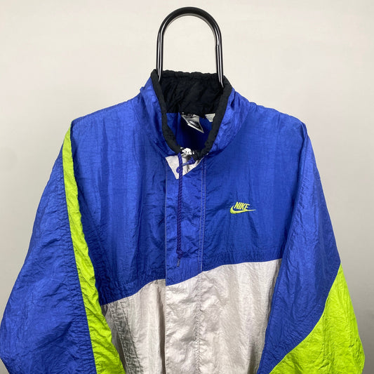 90s Nike Challenge Court Windbreaker Jacket Blue XL