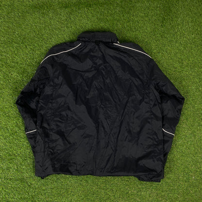 00s Nike Piping Tracksuit Jacket + Joggers Set Black Large