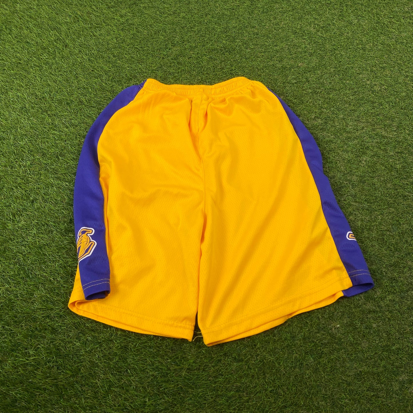 Retro Lakers Basketball Shorts Yellow Medium