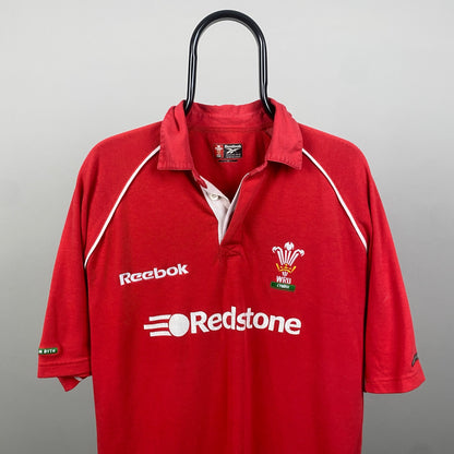 90s Reebok Wales Rugby Shirt T-Shirt Red Small