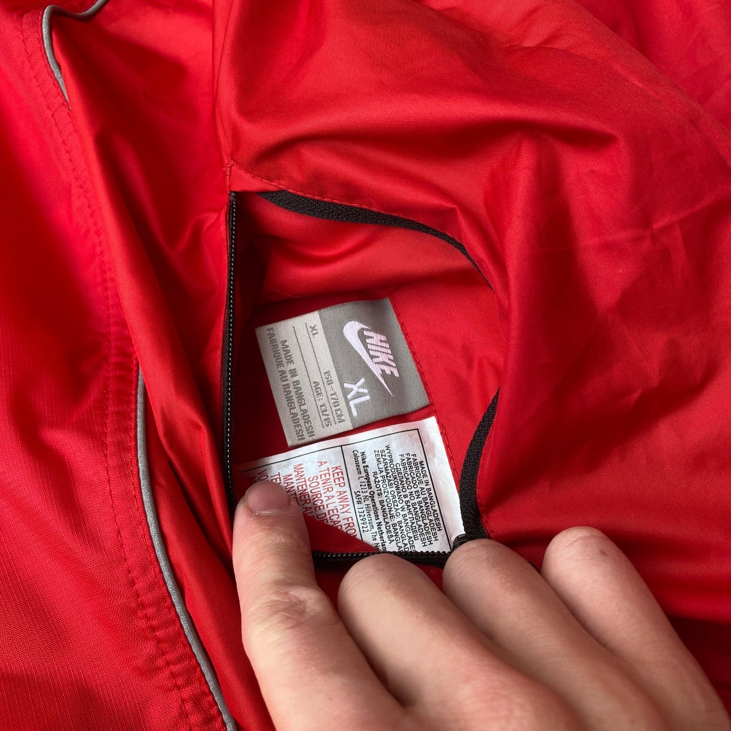 00s Nike Reversible Tn Air Windbreaker Jacket Red Small