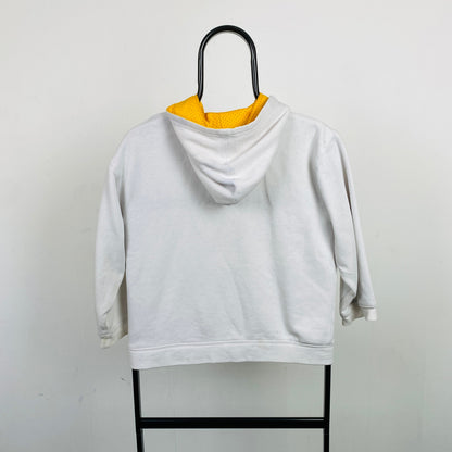 90s Nike Lakers Centre Swoosh Hoodie White XS