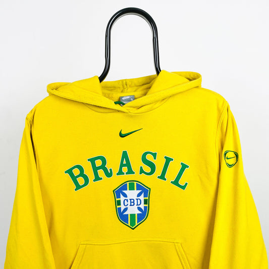 00s Nike Brazil Hoodie Yellow Small