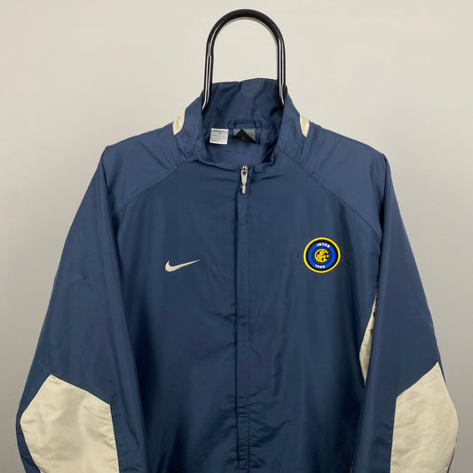00s Nike Inter Milan Windbreaker Jacket Blue Large