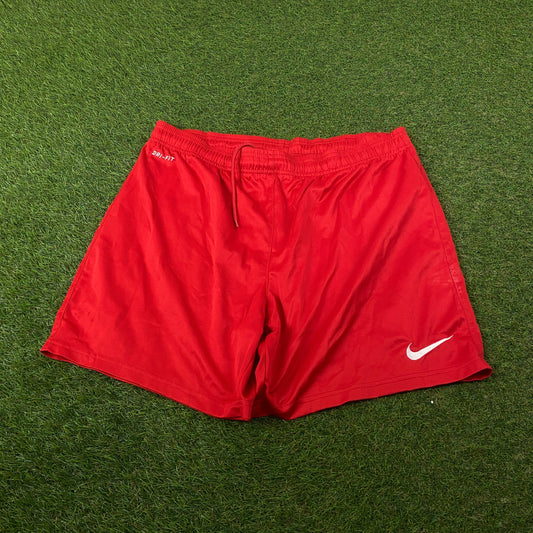 00s Nike Football Shorts Red Large