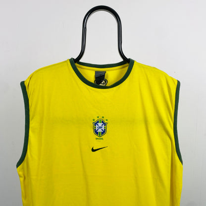 00s Nike Brazil Vest T-Shirt Yellow XL