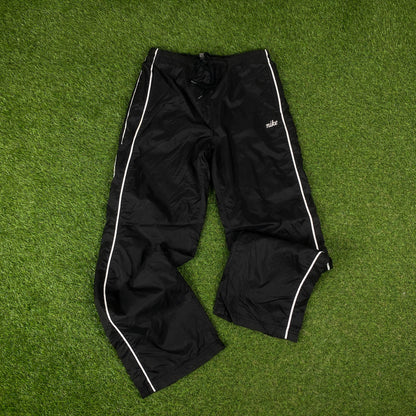 00s Nike Piping Tracksuit Jacket + Joggers Set Black Large