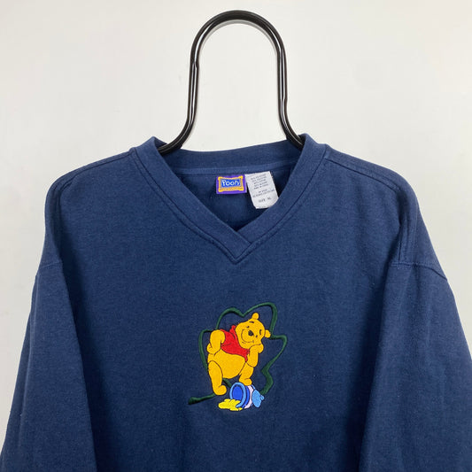 Retro Disney Winnie Sweatshirt Blue XL