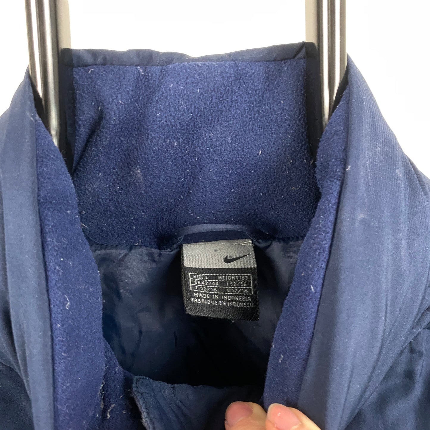 00s Nike Puffer Gilet Jacket Blue Large