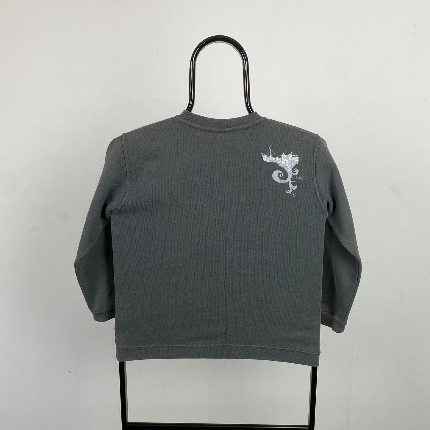 Retro Quiksilver Surf Sweatshirt Grey XS