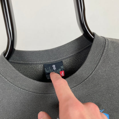 Retro Quiksilver Surf Sweatshirt Grey XS