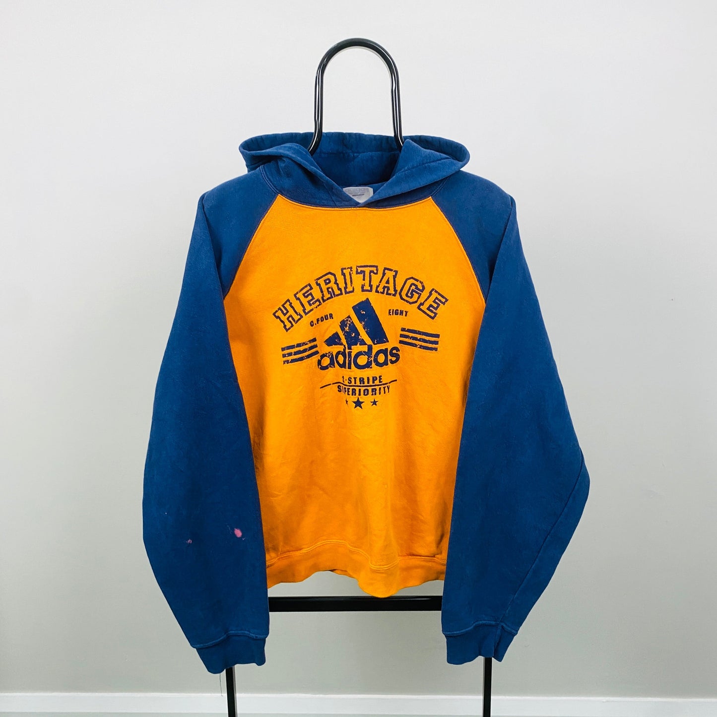 90s Adidas Hoodie Blue Medium