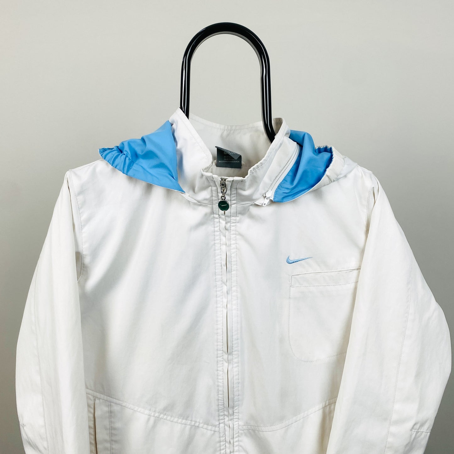00s Nike Windbreaker Jacket White Small