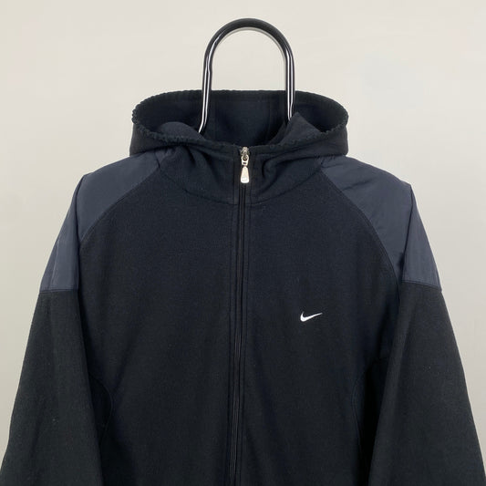 00s Nike Fleece Hoodie Black XL