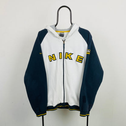 90s Nike Zip Hoodie White Large