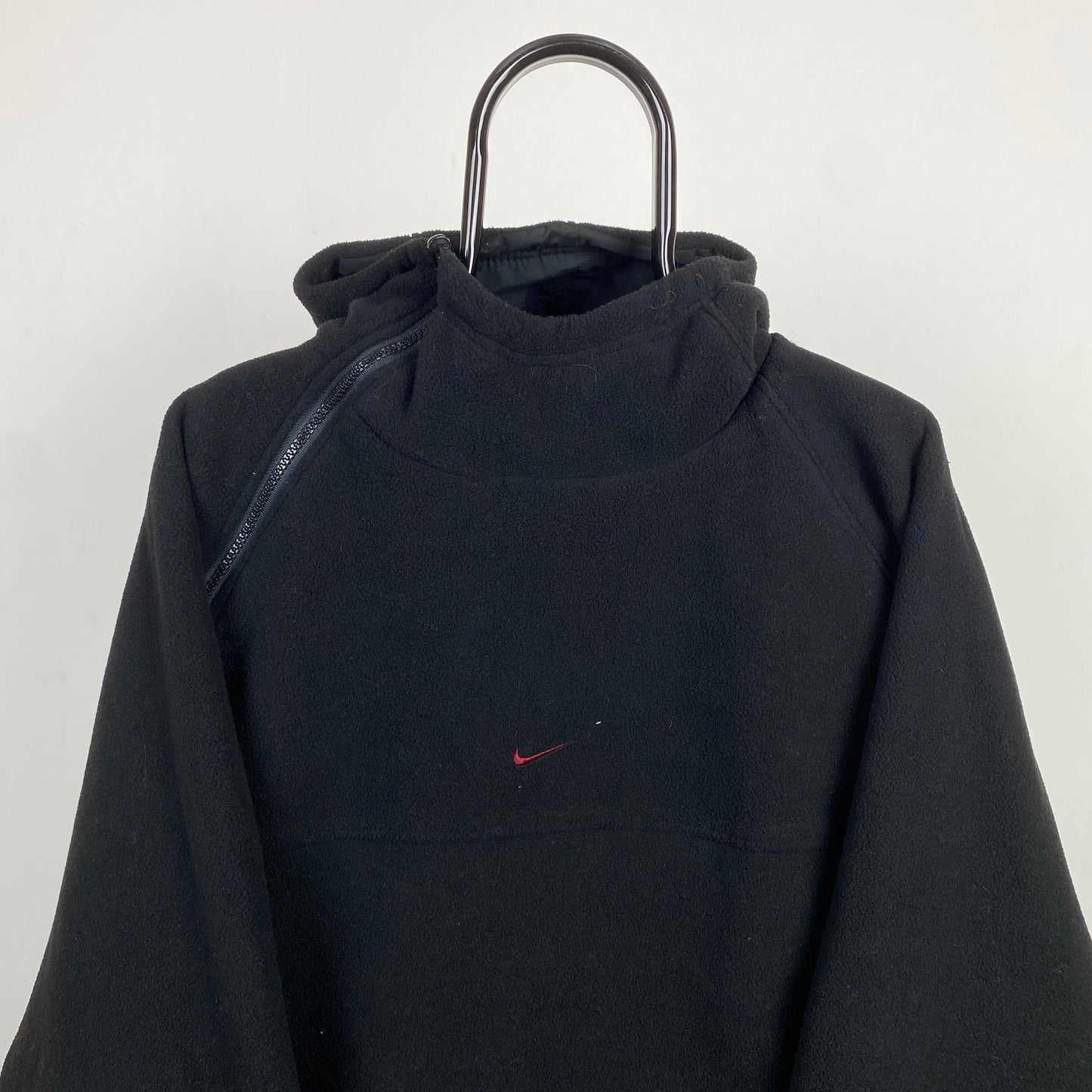 90s Nike Reversible Sidewinder Fleece Coat Jacket Black Medium