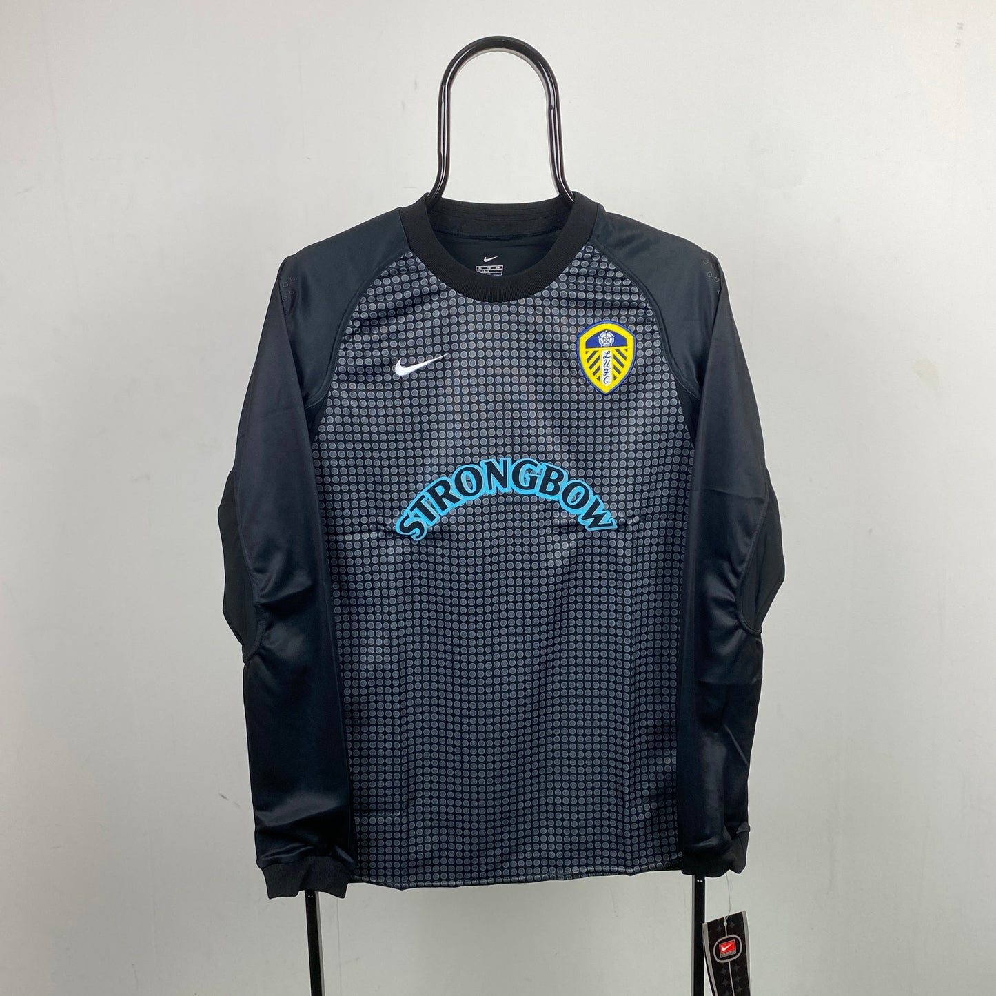 90s Nike Leeds Goalkeeper Football Shirt T-Shirt Black Small