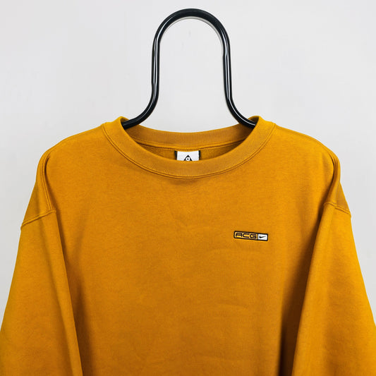 00s Nike ACG Sweatshirt Gold Yellow Small