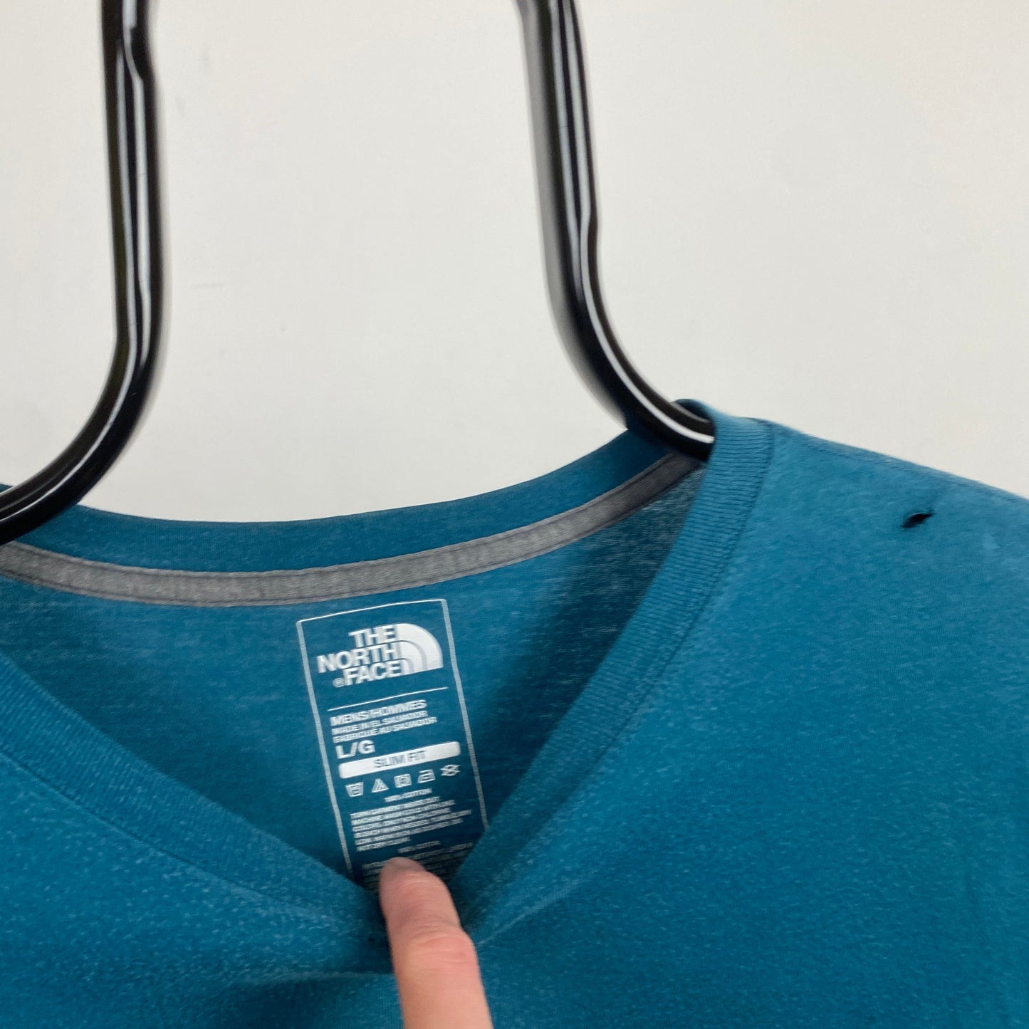 Retro The North Face T-Shirt Blue Large