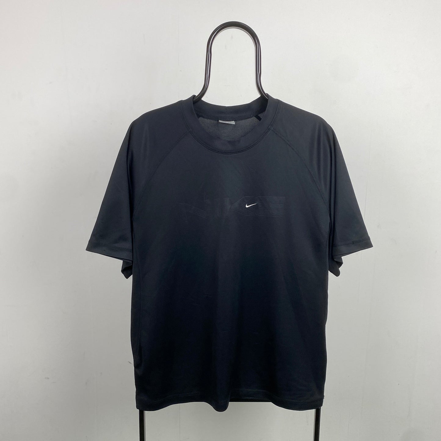 00s Nike Football Shirt T-Shirt Black Large
