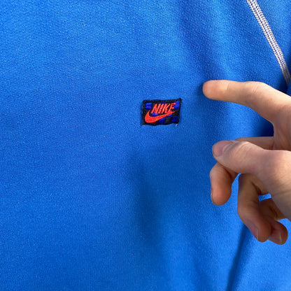 80s Nike John McEnroe Checkerboard Sweatshirt Blue Medium
