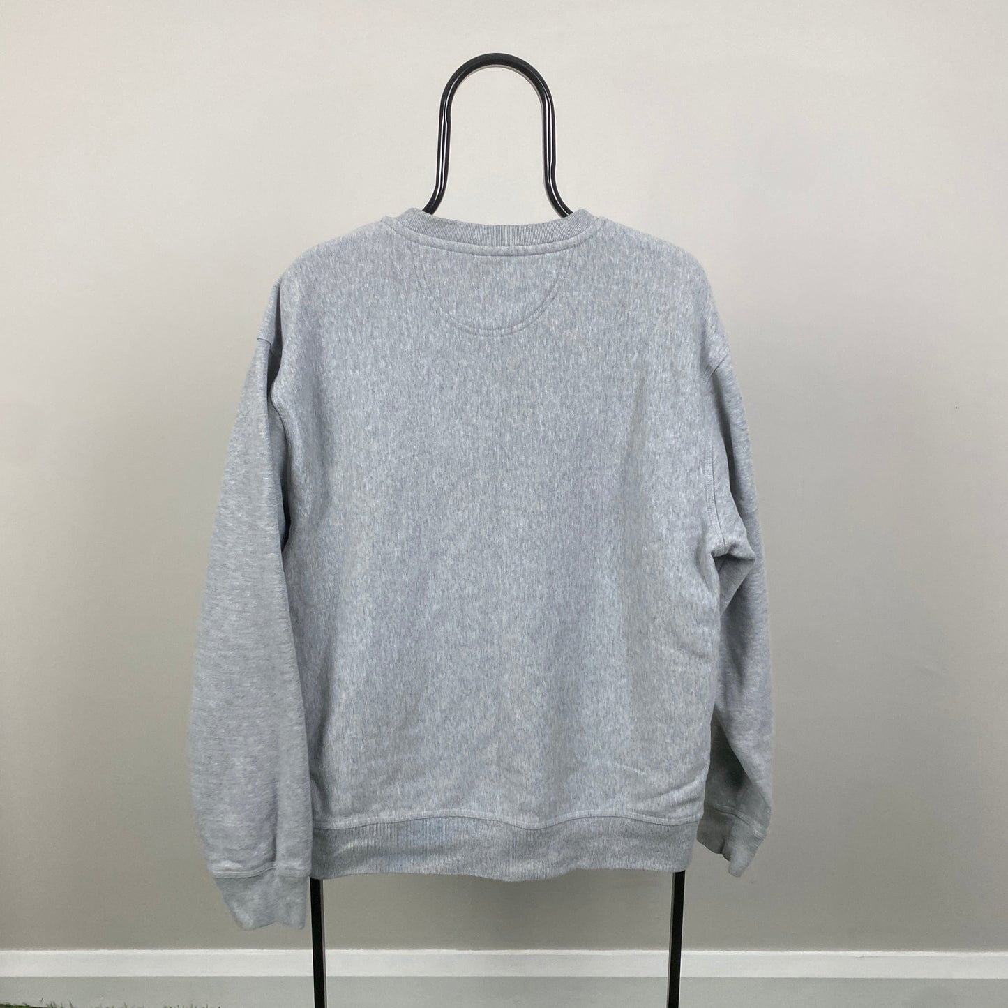 Retro 00s Stussy Sweatshirt Grey Large
