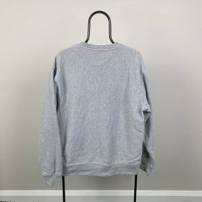Retro 00s Stussy Sweatshirt Grey Large